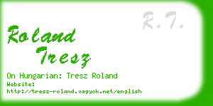 roland tresz business card